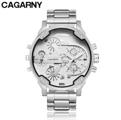 Cagarny Top Brand Luxury Watch Men Sport Quartz Clock Mens Watches Waterproof Gold Steel Wrist Watch Military Relogio Masculino