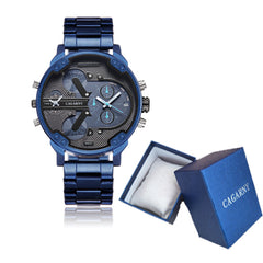 Cagarny Top Brand Luxury Watch Men Sport Quartz Clock Mens Watches Waterproof Gold Steel Wrist Watch Military Relogio Masculino