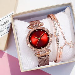 Brand watches Women watch bracelet casual fashion Starry sky dress watches Ladies quartz Wristwatches Gift clock Reloj Mujer