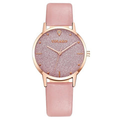 Top Brand High Quality Fashion Womens Ladies Simple Watches Geneva Faux Leather Analog Quartz Wrist Watch clock saat Gift