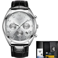 2020 LIGE Mens Watches Top Brand Luxury Waterproof 24 Hour Date Quartz Clock  Male Leather Sport Wrist Watch Relogio Masculino