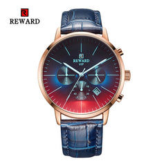 2020 New Fashion Color Bright Glass Watch Men Top Luxury Brand Chronograph Men's Stainless Steel Business Clock Men Wrist Watch