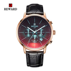 2020 New Fashion Color Bright Glass Watch Men Top Luxury Brand Chronograph Men's Stainless Steel Business Clock Men Wrist Watch