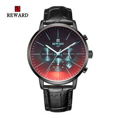 2020 New Fashion Color Bright Glass Watch Men Top Luxury Brand Chronograph Men's Stainless Steel Business Clock Men Wrist Watch