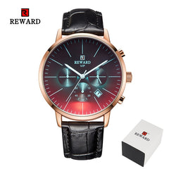 2020 New Fashion Color Bright Glass Watch Men Top Luxury Brand Chronograph Men's Stainless Steel Business Clock Men Wrist Watch