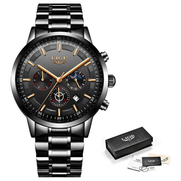 Relojes 2020 Watch Men LIGE Fashion Sport Quartz Clock Mens Watches Top Brand Luxury Business Waterproof Watch Relogio Masculino