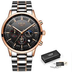 Relojes 2020 Watch Men LIGE Fashion Sport Quartz Clock Mens Watches Top Brand Luxury Business Waterproof Watch Relogio Masculino