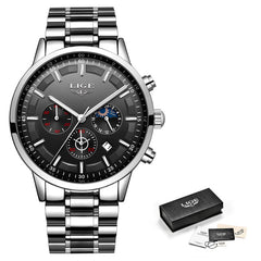 Relojes 2020 Watch Men LIGE Fashion Sport Quartz Clock Mens Watches Top Brand Luxury Business Waterproof Watch Relogio Masculino