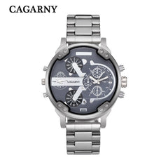 Cagarny Top Brand Luxury Watch Men Sport Quartz Clock Mens Watches Waterproof Gold Steel Wrist Watch Military Relogio Masculino