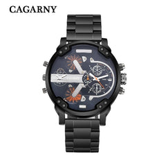 Cagarny Top Brand Luxury Watch Men Sport Quartz Clock Mens Watches Waterproof Gold Steel Wrist Watch Military Relogio Masculino