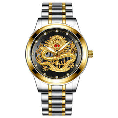 Fashion Men Watch Golden Mens Watches Top Brand Luxury Waterproof Full Steel Quartz Dragon Clock Male 2020 Relogio Masculino