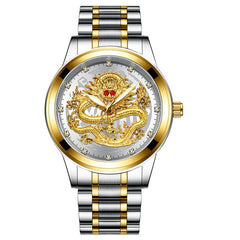 Fashion Men Watch Golden Mens Watches Top Brand Luxury Waterproof Full Steel Quartz Dragon Clock Male 2020 Relogio Masculino