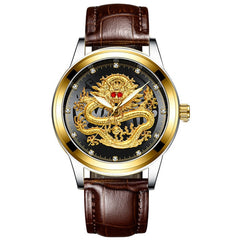 Fashion Men Watch Golden Mens Watches Top Brand Luxury Waterproof Full Steel Quartz Dragon Clock Male 2020 Relogio Masculino