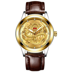 Fashion Men Watch Golden Mens Watches Top Brand Luxury Waterproof Full Steel Quartz Dragon Clock Male 2020 Relogio Masculino