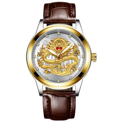Fashion Men Watch Golden Mens Watches Top Brand Luxury Waterproof Full Steel Quartz Dragon Clock Male 2020 Relogio Masculino